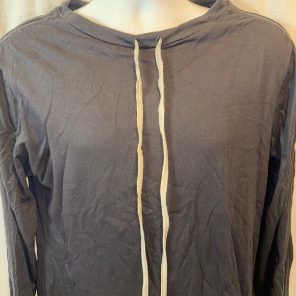 Brand New Jonny Cota Drawstring Long Sleeve Shirt In Black - Size Medium - Picture 3 of 13